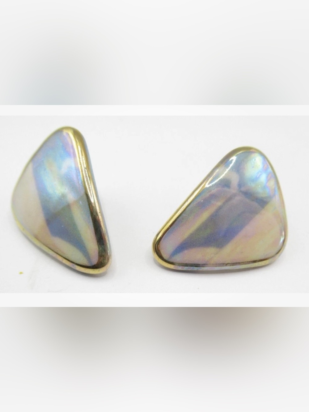 80’s vintage retro porcelain pastel earrings